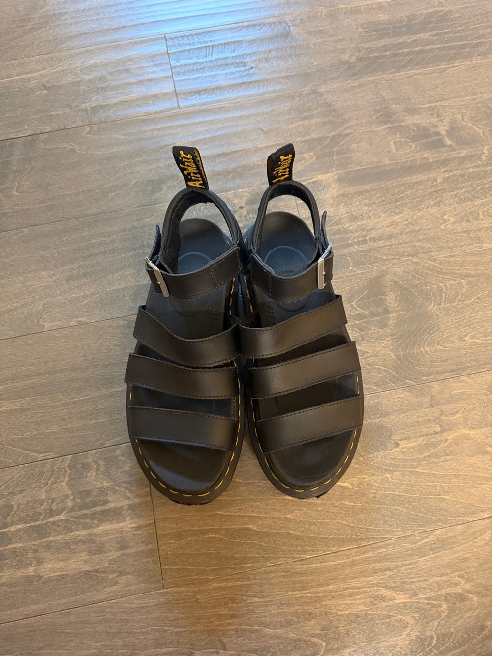 Dr. Martens Women’s Black Leather Strappy Sandals - Picture 1 of 6